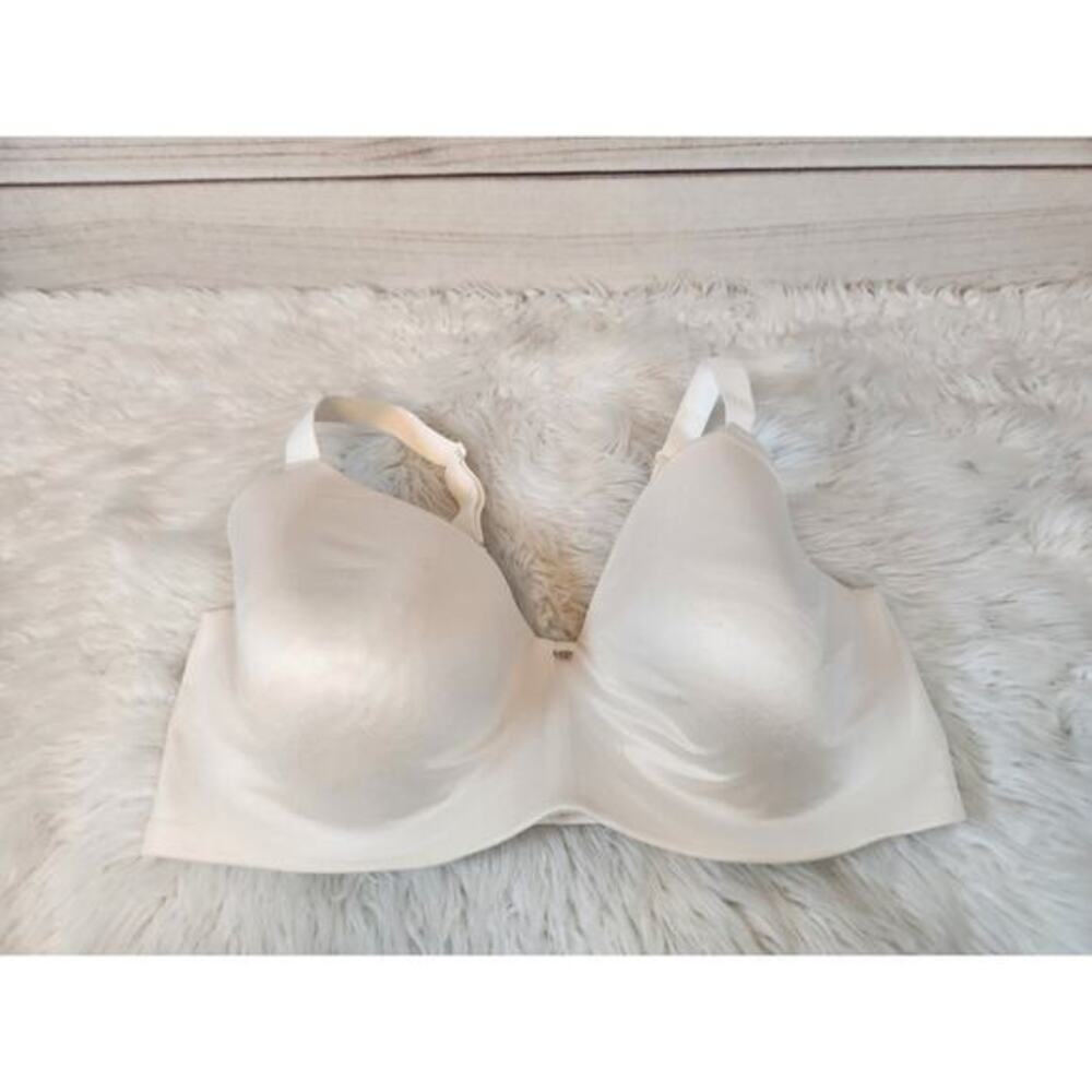Bali Women's White Solid Comfortable Full Coverage T Shirt Bra Size 36DD